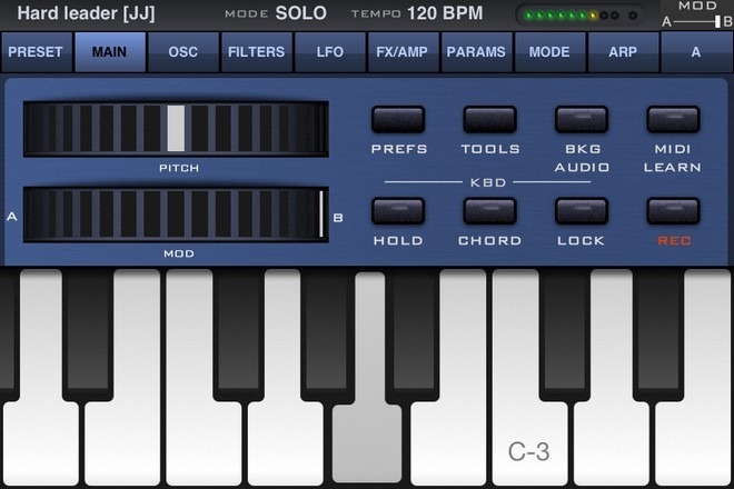 SunrizerXS synth Home