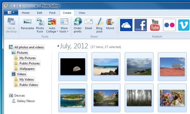 Windows Photo Gallery