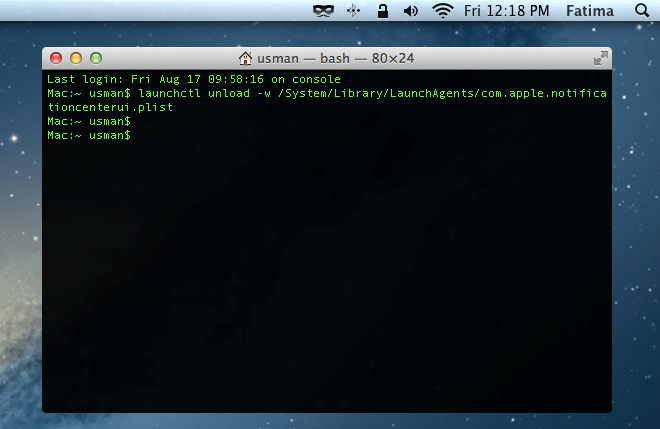 hide Notification Center hide Notification Center