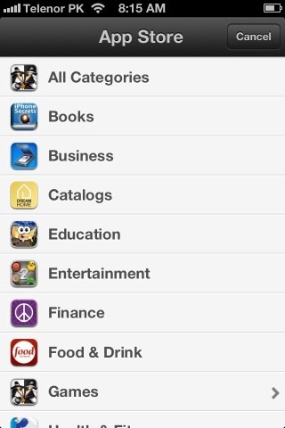 App Store Categories iPhone iOS 6 App Store Categories iPhone iOS 6