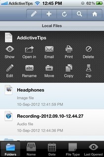 FileApp Pro iOS File Options FileApp Pro iOS File Options