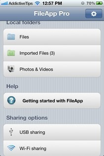 FileApp Pro iOS Home FileApp Pro iOS Home