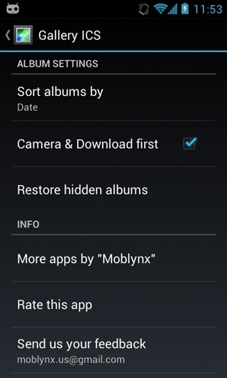 Gallery ICS - Settings Gallery ICS - Settings