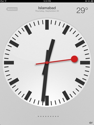 New in iOS 6: a new Clock app for the iPad