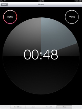 New in iOS 6: a new Clock app for the iPad