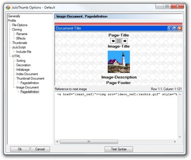 JoJoThumb Options - HTML JoJoThumb Options - HTML