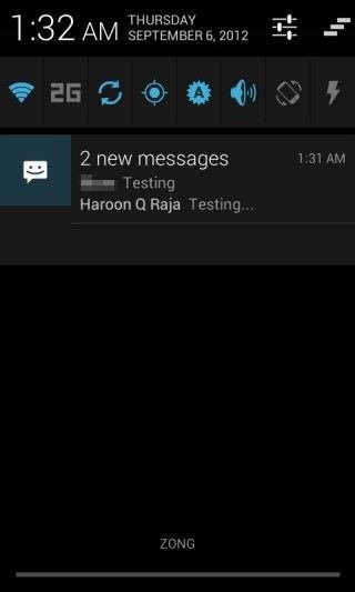 New CM10 SMS Notification Multiple