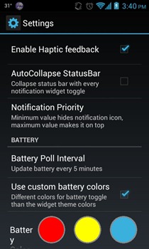 Power Toggles - Settings Power Toggles - Settings