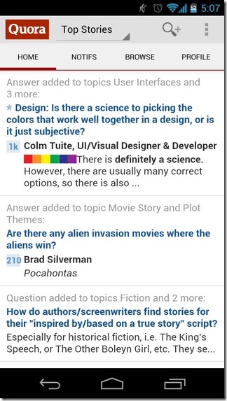 Quora-Android-Home Quora-Android-Home