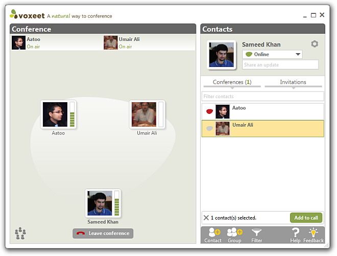 Voxeet conference Voxeet conference