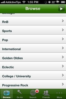 What's On Air iOS Browse