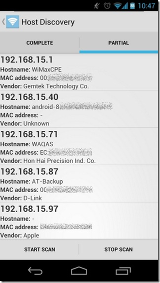 WiFinspect Holo Theme WiFinspect ICS
