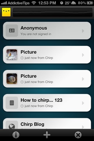 Chirp iOS Feed Chirp iOS Feed