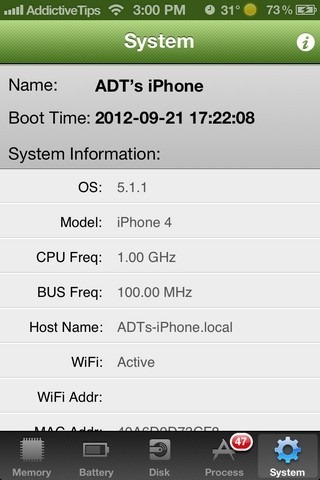 Core Monitor iOS System