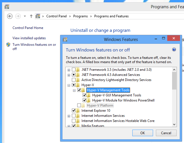Enbale Hyper-V Enbale Hyper-V