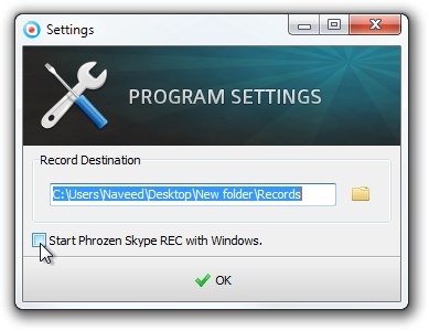 Phrozen Skype REC_Settings Phrozen Skype REC_Settings