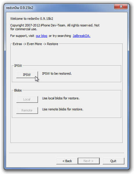 Restore Redsn0w Restore Redsn0w
