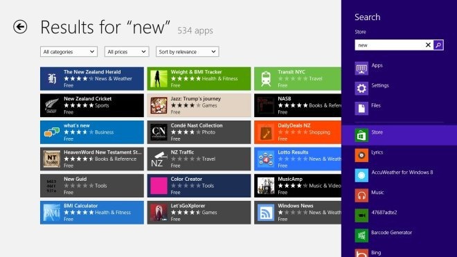 Search Charms Search Charms