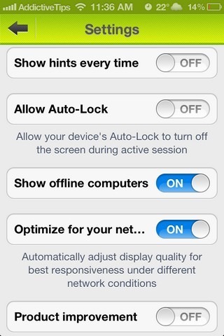 Splashtop 2 iOS Settings Splashtop 2 iOS Settings