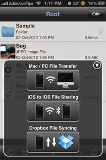 Wireless Drive iOS Transfer