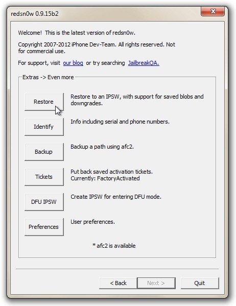 redsn0w 0.9.15b2 Even More redsn0w 0.9.15b2 Even More