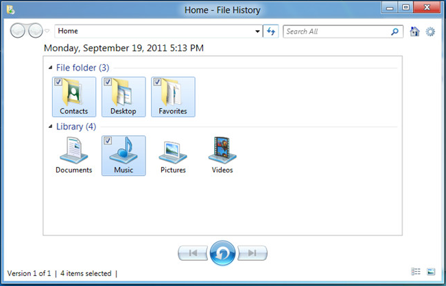restore file history backup restore file history backup