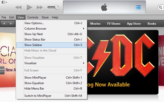 Enable Sidebar from Menubar in New iTunes 11 Enable Sidebar from Menubar in New iTunes 11