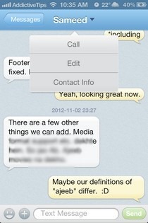 GO SMS iOS 5 Options