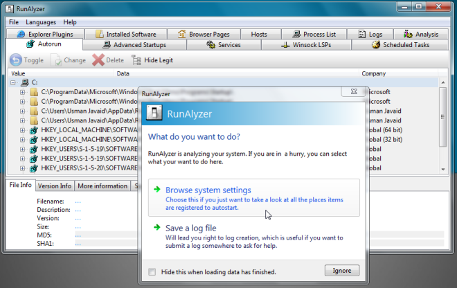 RunAlyzer Main RunAlyzer Main
