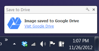 Save to Drive notification Save to Drive notification
