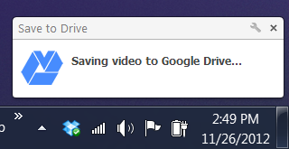 Save to Drive start Save to Drive start