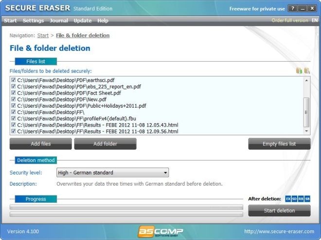 Secure Eraser File and Folder Secure Eraser File and Folder