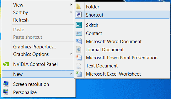 Create Shortcut Create Shortcut