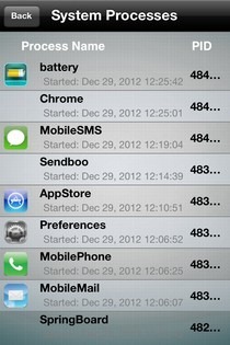 Battery iOS Processes Battery iOS Processes