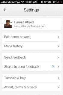 Google Maps iOS 6 Settings Google Maps iOS 6 Settings