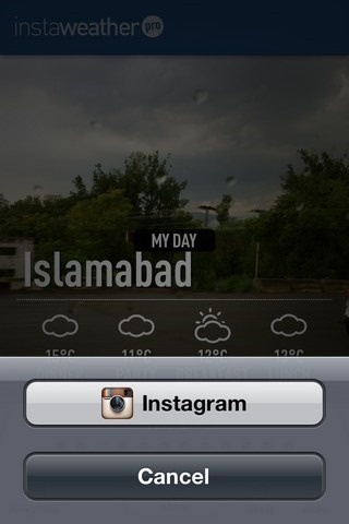 InstaWeather iOS Share