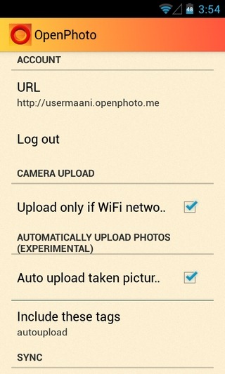 OpenPhoto-Android-Settings