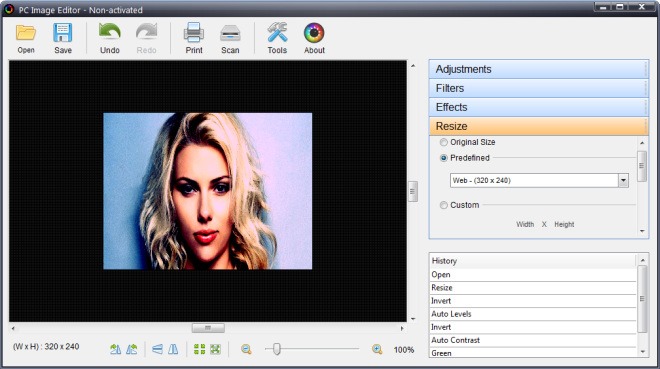 PC Image Editor_Resize PC Image Editor_Resize