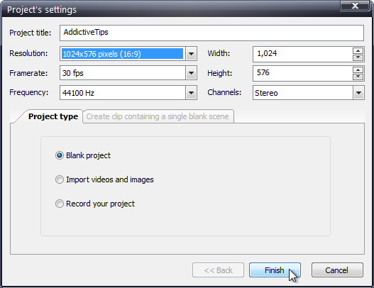 Project's settings Project's settings