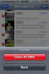 SMSOptions Pro iOS Clear All SMSOptions Pro iOS Clear All
