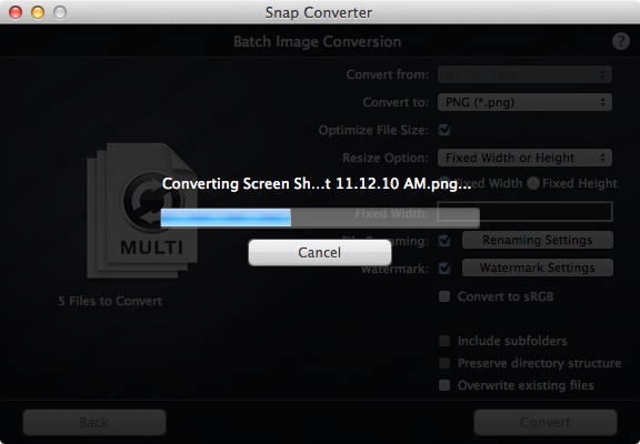 Snap Converter working