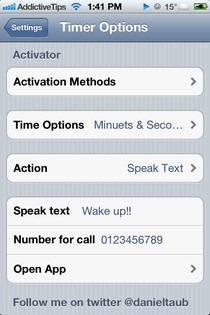 Timer Options Settings Timer Options Settings