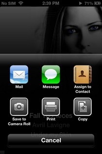 Toones Music Player iOS Share