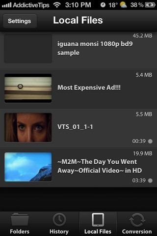 Video Stream iPhone Local Video Stream iPhone Local