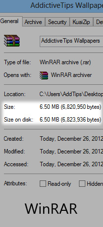WinRAR-compression