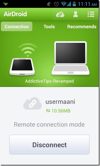 AirDroid2-Android-Connected AirDroid2-Android-Connected