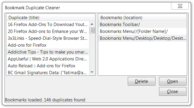 Bookmark Duplicate Cleaner