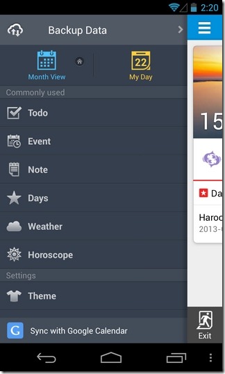 Calendar-Pro-Android-Sidebar Calendar-Pro-Android-Sidebar