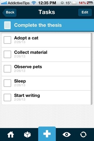 Chaos Control iOS Tasks
