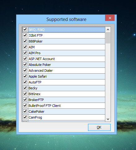 PassrdFinder_Supported Software PassrdFinder_Supported Software